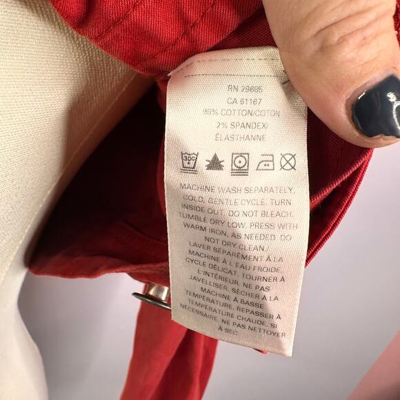 Vintage Pendleton Women's Red Jean Trucker Jean Jacket Button Front Size large - Picture 6 of 6